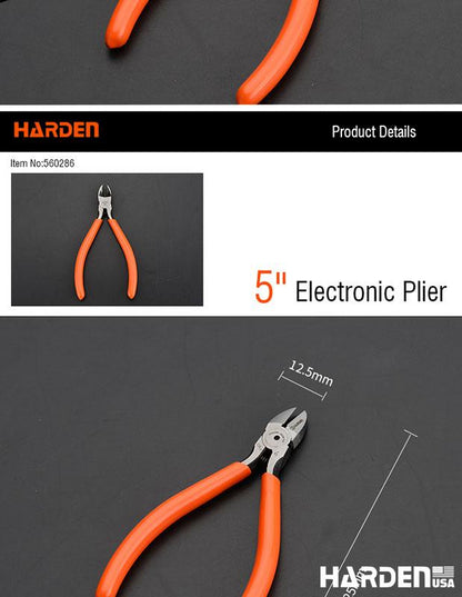 Alicate Eletrônico de Corte 125 mm (5”) HARDEN A05 em Aço Alto Carbono
