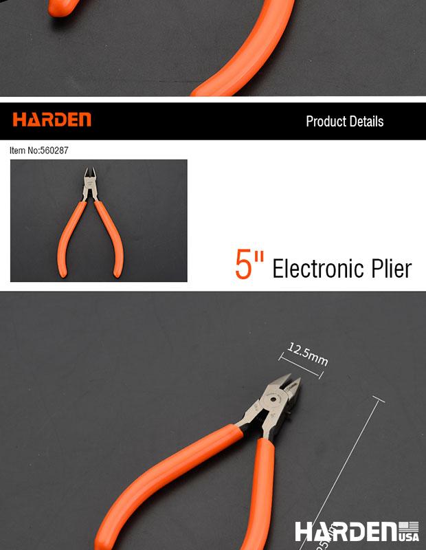 Alicate Eletrônico de Corte 125 mm (5”) HARDEN em Aço Alto Carbono