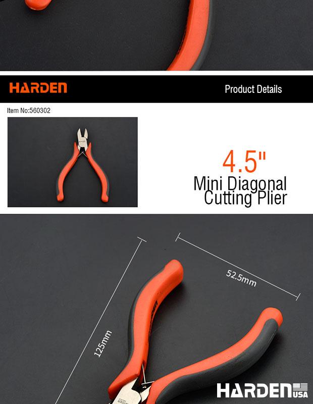 Alicate Universal Mini 114 mm (4,5”) em Aço Carbono HARDEN com Cabo Ergonômico