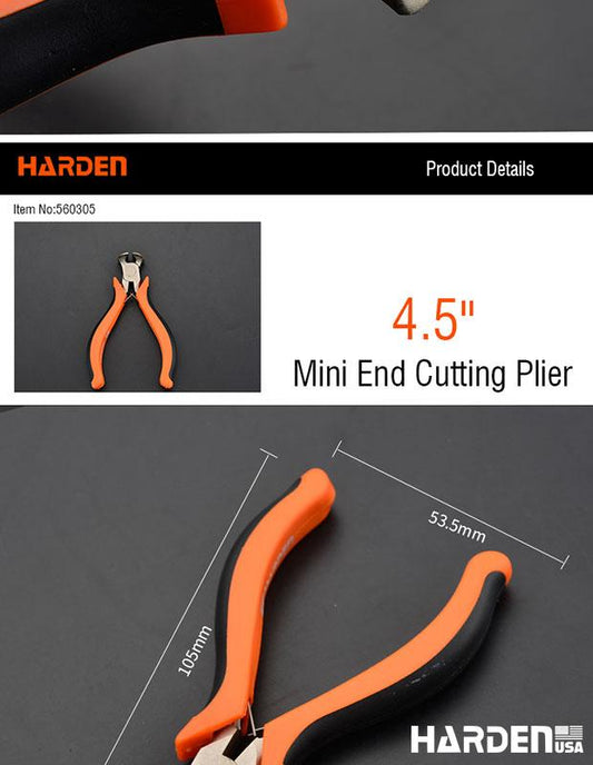 Alicate Corta-Pino Mini 4,5" (114 mm) HARDEN – Corte Preciso e Alta Durabilidade
