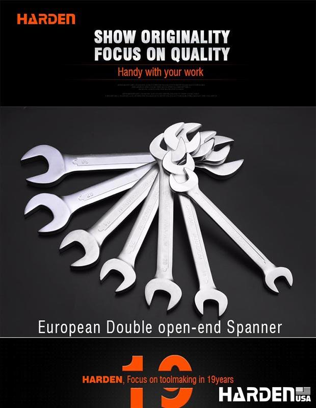 Chave Fixa Dupla Harden – Aço CRV (Cromo-Vanádio) de Alta Resistência