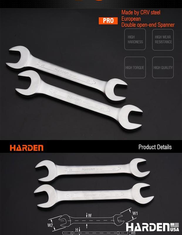 Chave Fixa Dupla Harden – Aço CRV (Cromo-Vanádio) de Alta Resistência