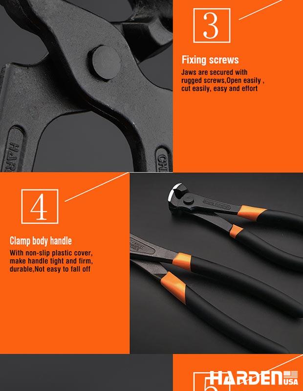 Alicate Torquês 6" (150 mm) e 8" (200 mm) em Aço Carbono #55 Temperado para Corte Preciso