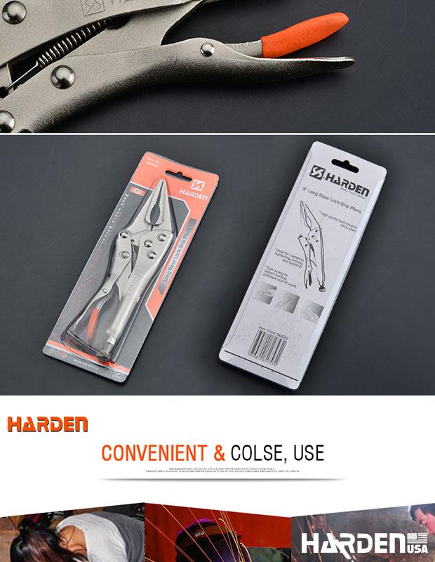 Alicate de Pressão Bico Longo HARDEN 225 mm (9”) em Aço Niquelado