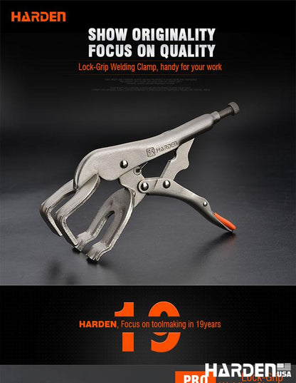 Alicate de Pressão para Solda HARDEN 225 mm (9”) Tipo Grampo em Aço Niquelado