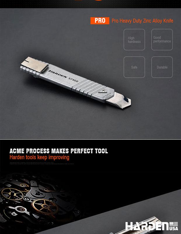 Estilete Profissional HARDEN 18 mm (3/4”) em Liga de Zinco Reforçada