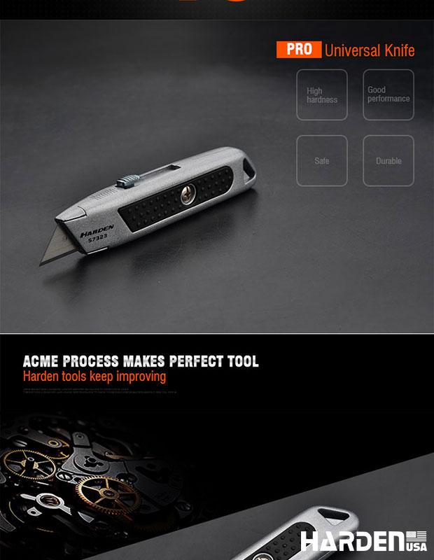 Estilete Universal HARDEN 18 mm (3/4”) em Liga de Zinco Reforçada