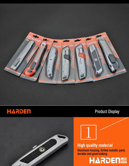 Estilete Universal HARDEN 18 mm (3/4”) em Liga de Zinco Reforçada