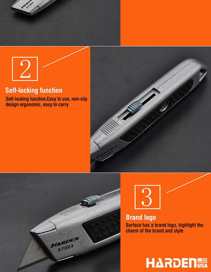 Estilete Universal HARDEN 18 mm (3/4”) em Liga de Zinco Reforçada