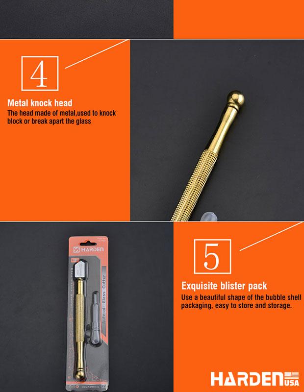 Cortador de Vidro Automático HARDEN 175 mm com Reservatório de Óleo – Corte de 2 a 12 mm