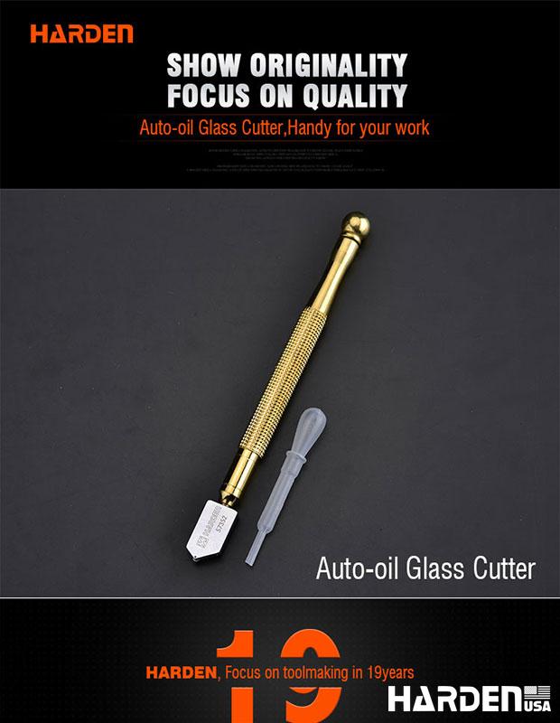 Cortador de Vidro Automático HARDEN 175 mm com Reservatório de Óleo – Corte de 2 a 12 mm