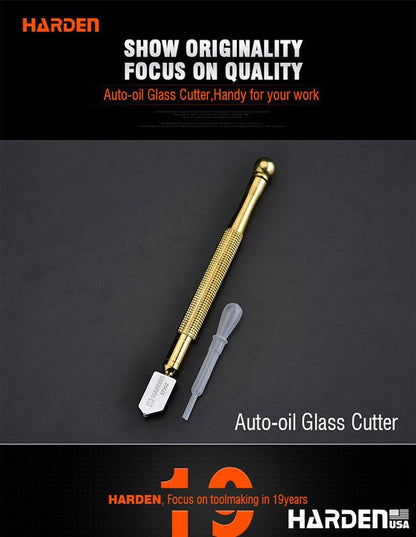 Cortador de Vidro Automático HARDEN 175 mm com Reservatório de Óleo – Corte de 2 a 12 mm