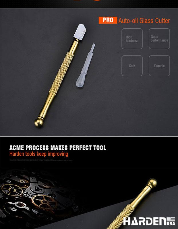 Cortador de Vidro Automático HARDEN 175 mm com Reservatório de Óleo – Corte de 2 a 12 mm