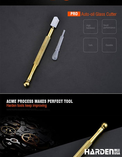 Cortador de Vidro Automático HARDEN 175 mm com Reservatório de Óleo – Corte de 2 a 12 mm