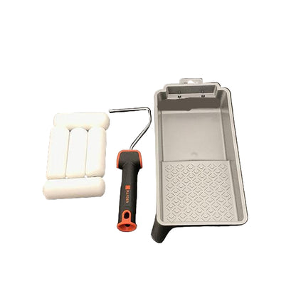 Kit de Rolos de Pintura HARDEN 4” com 7 Peças – Poliester, Acrílico e Espuma com Cabo TPR