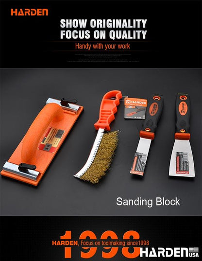 Bloco de Lixamento 230x80mm HARDEN – Ideal para Madeira e Paredes
