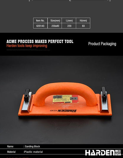 Bloco de Lixamento 230x80mm HARDEN – Ideal para Madeira e Paredes