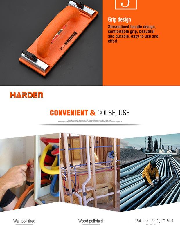 Bloco de Lixamento 230x80mm HARDEN – Ideal para Madeira e Paredes