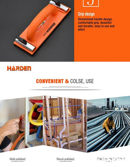 Bloco de Lixamento 230x80mm HARDEN – Ideal para Madeira e Paredes
