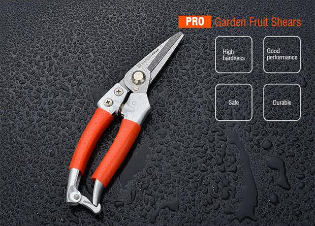 Tesoura de Jardinagem HARDEN 200 mm (8”) – Lâmina Forjada em Aço Inoxidável com Cabo em Liga de Zinco e Revestimento em PVC