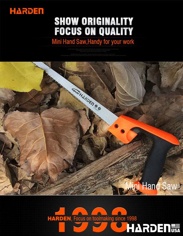 Serrote Manual 300 mm HARDEN – Lâmina em Aço #65Mn Temperado e Cabo TPR Antiderrapante