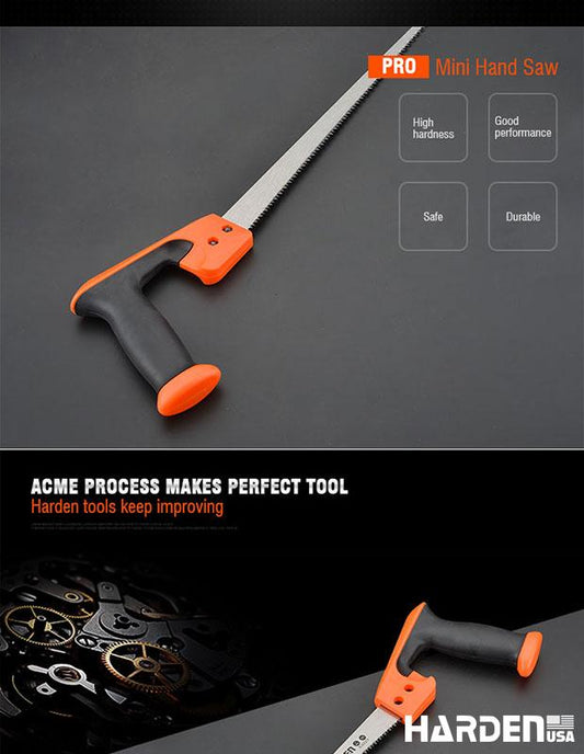 Serrote Manual 300 mm HARDEN – Lâmina em Aço #65Mn Temperado e Cabo TPR Antiderrapante