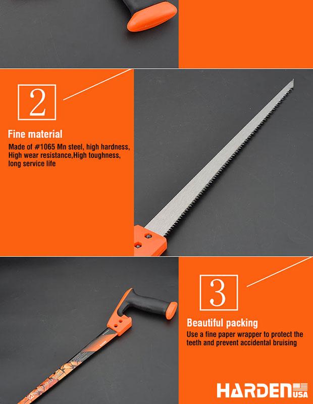 Serrote Manual 300 mm HARDEN – Lâmina em Aço #65Mn Temperado e Cabo TPR Antiderrapante