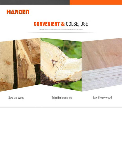 Serrote Manual 300 mm HARDEN – Lâmina em Aço #65Mn Temperado e Cabo TPR Antiderrapante