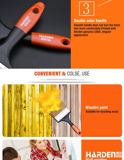 Pincel de Cerdas Brancas HARDEN com Cabo Plástico para Pintura