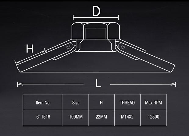 Escova Cônica de Aço Trançado 100 mm (M14 × 2.0) HARDEN – Remoção de Ferrugem, Tinta e Verniz