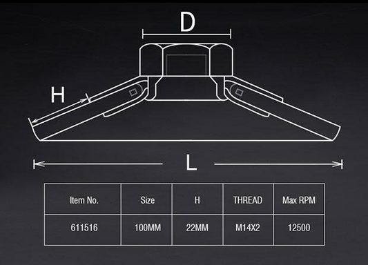 Escova Cônica de Aço Trançado 100 mm (M14 × 2.0) HARDEN – Remoção de Ferrugem, Tinta e Verniz