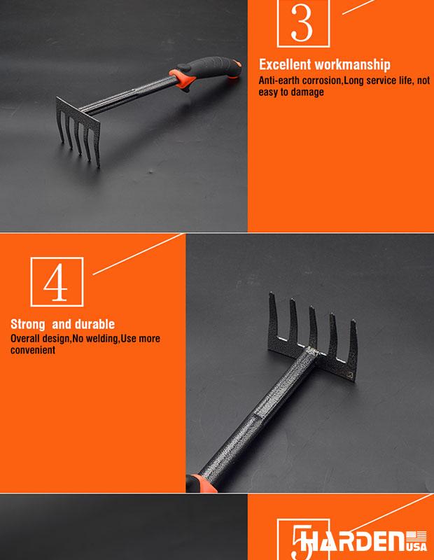 Pazinha de Jardinagem HARDEN 350 mm em Aço Carbono com Cabo Emborrachado