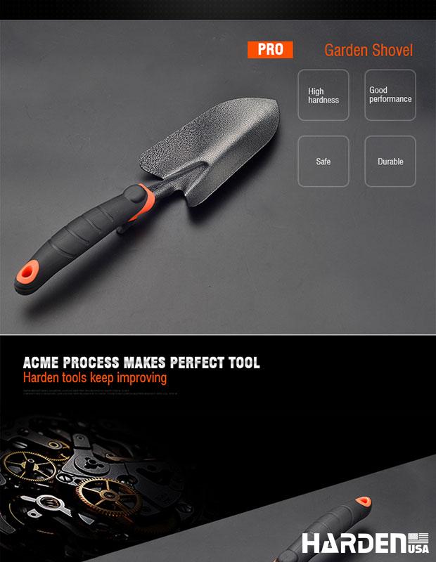 Pá de Jardim HARDEN em Aço Carbono – Cabo Ergonômico TPR 350 mm
