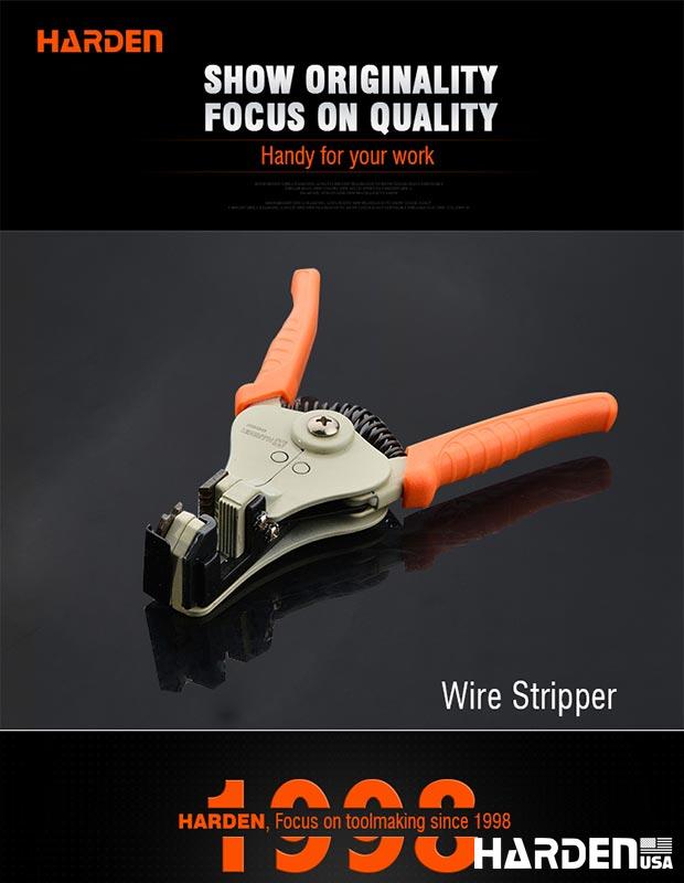 Alicate Decapador Automático de Fios HARDEN 175 mm para Cabos até 3,2 mm