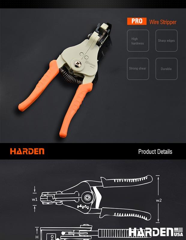 Alicate Decapador Automático de Fios HARDEN 175 mm para Cabos até 3,2 mm