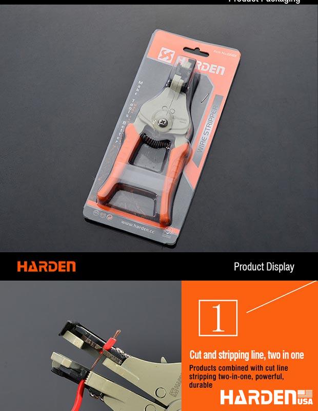 Alicate Decapador Automático de Fios HARDEN 175 mm para Cabos até 3,2 mm