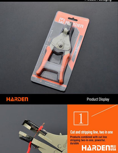 Alicate Decapador Automático de Fios HARDEN 175 mm para Cabos até 3,2 mm