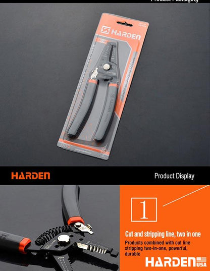 Alicate Decapador de Fios HARDEN 190 mm (7,5”) Série Lâmina Retificada em Aço de Alta Qualidade