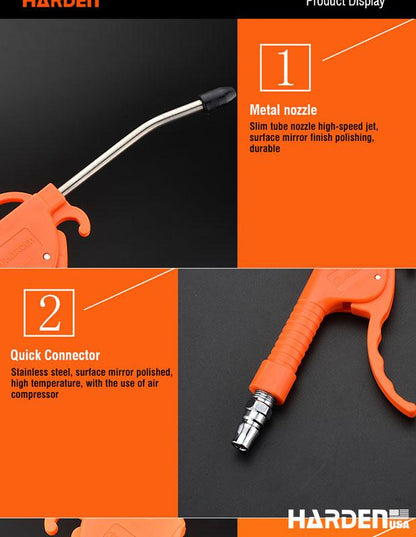 HARDEN Pistola de Ar Comprimido de Alta Pressão – Corpo Inoxidável e Alta Durabilidade