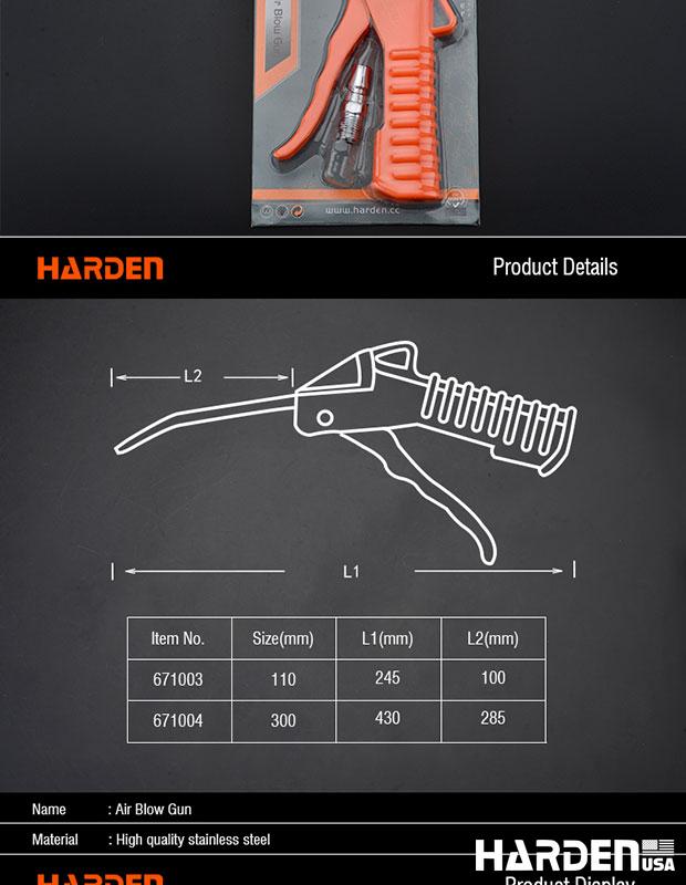 Pistola de Ar Comprimido HARDEN Alta Pressão para Limpeza Profissional