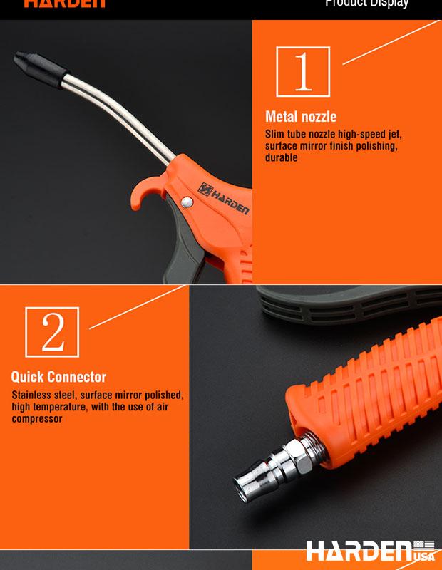 Pistola de Ar Comprimido HARDEN Alta Pressão para Limpeza Profissional