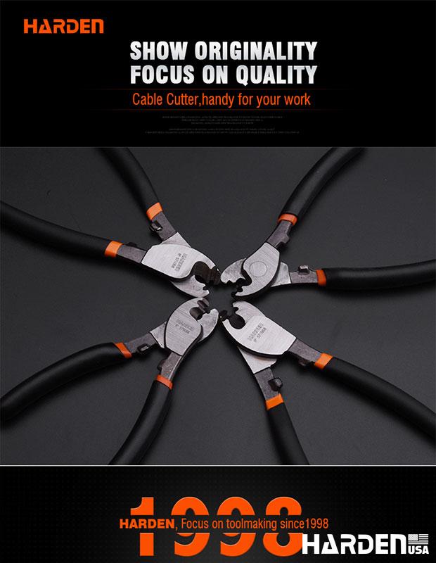 Alicate Corta Cabo HARDEN para Cabos de Cobre e Alumínio – Uso Profissional