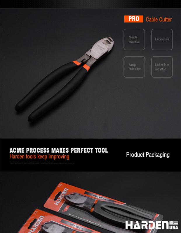 Alicate Corta Cabo HARDEN para Cabos de Cobre e Alumínio – Uso Profissional