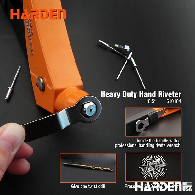 Alicate Rebitador 10,5'' Pro HARDEN para Rebites de 2,4 a 4,8mm