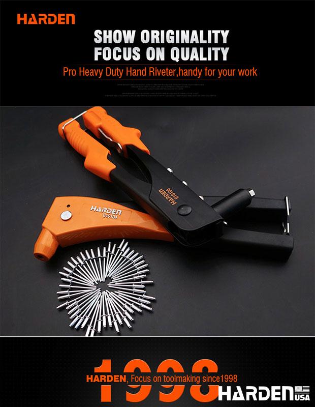 Alicate Rebitador 10,5'' Pro HARDEN para Rebites de 2,4 a 4,8mm