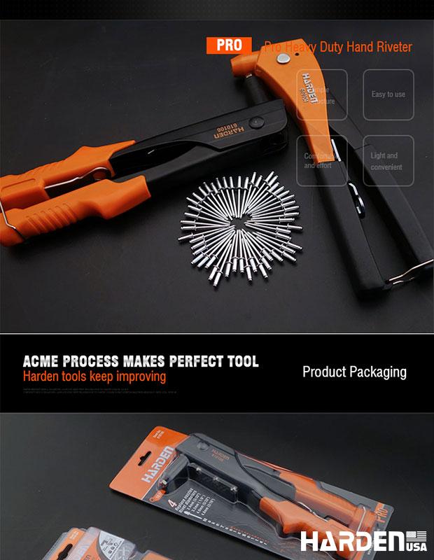 Alicate Rebitador 10,5" Harden – Corpo em Aço Resistente e Cabo Confortável