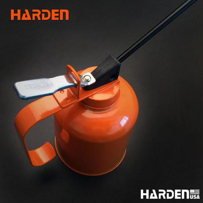 HARDEN Lubrificador Metálico 500 ml com Bico Flexível e Bomba de Latão