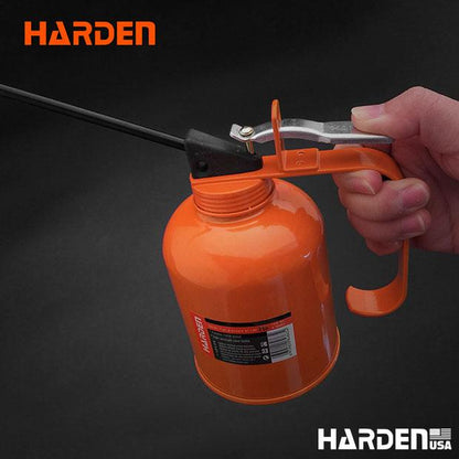 HARDEN Lubrificador Metálico 500 ml com Bico Flexível e Bomba de Latão