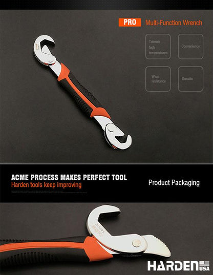 Chave Ajustável Multiuso 9–32 mm HARDEN – Aço de Alta Resistência com Cabo Confortável