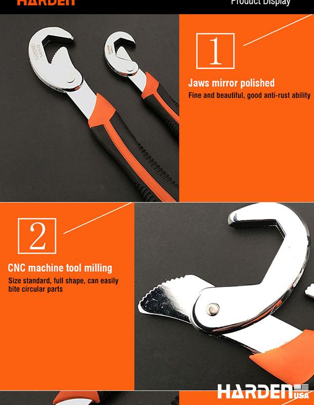 Chave Ajustável Multiuso 9–32 mm HARDEN – Aço de Alta Resistência com Cabo Confortável